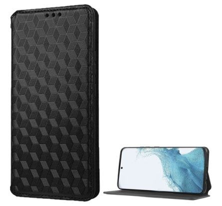  Gigapack Samsung Galaxy S23 Plus 3D rombusz mintás fliptok fekete (GP-135924) 