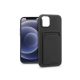  Haffner iPhone 12/12 Pro szilikon hátlap kártyatartóval fekete (PT-6691) 
