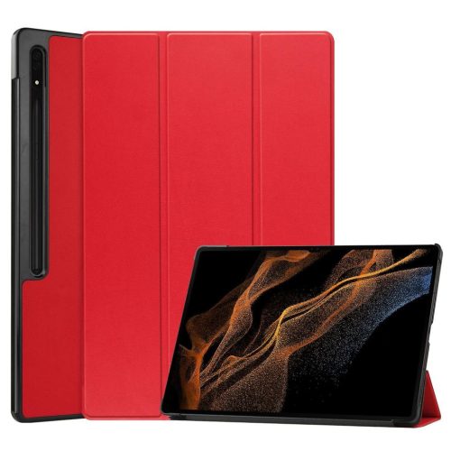  Gigapack Samsung Galaxy Tab S9 Ultra WIFI bőr hatású tok piros (GP-147042) 