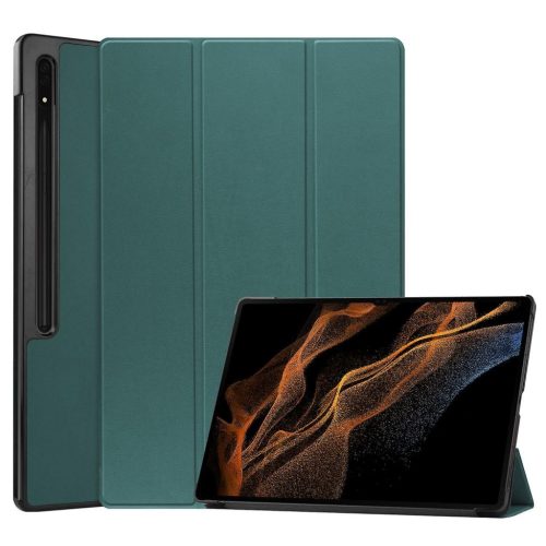  Gigapack Samsung Galaxy Tab S9 bőr hatású tok sötétzöld (GP-147035) 