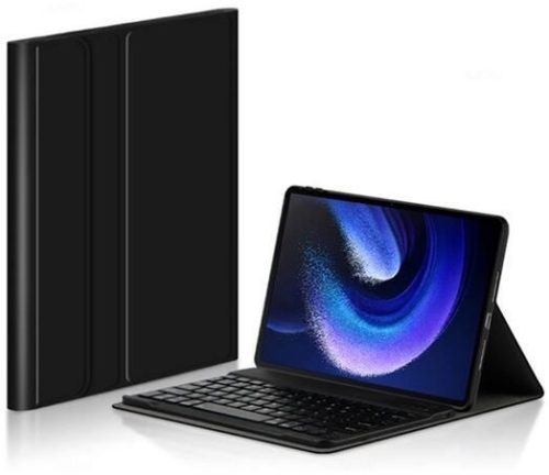  Gigapack Xiaomi Pad 6 bőr hatású tok QWERTY angol nyelvű fekete (GP-147082) 