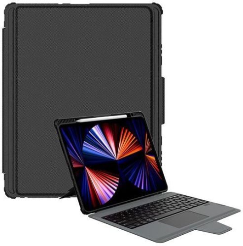  Nillkin Bumper Combo Apple iPad Pro 12.9 bőr hatású tablet tok fekete (GP-133444) 