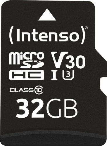  32GB microSDHC Intenso Professional memóriakártya + adapter UHS-I C10 U1 V30 (3433480) 