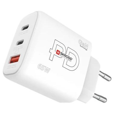 Skross USB-C gyorstöltő adapter 65W fehér (SKCH001065WPDEUCN) 