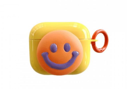  Cellect Airpods 3 Smile szilikon tok, narancssárga (AIRPODS3-FUNNY-SMILE) 
