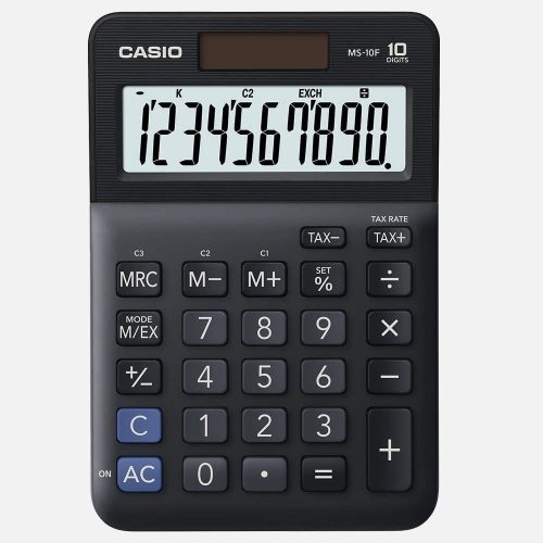  Casio MS-10F asztali számológép, fekete 
