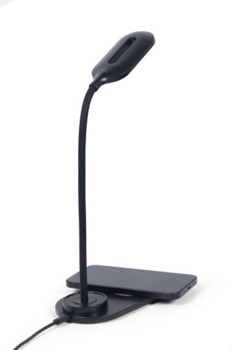  Gembird TA-WPC10-LED-01-MX asztali lámpa és vezeték nélküli töltő 10W fekete 
