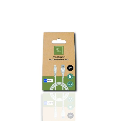  BIOnd USB - Lightning kábel Környezetbarát, lebomló anyagokból 2m (BIO-20-IP) 