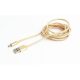  Gembird USB 2.0 A -> USB micro-B M/M adatkábel 1.8m arany szövet birítás (CCB-mUSB2B-AMBM-6-G) 