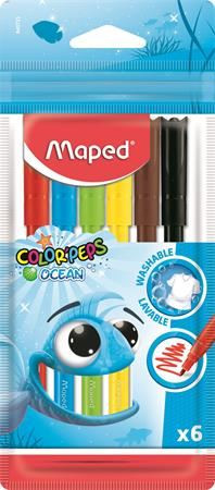  Maped: Color Peps Ocean kimosható filctollkészlet 2mm 6 db ( IMA845723) 