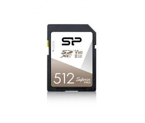  512GB SDXC memória kártya Silicon Power UHS-II U3 V60 Superior Pro (SP512GBSDXJV6V10) 