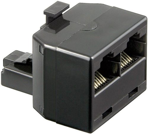  Goobay telefon elosztó 2 x  RJ45 8P8C fekete (50584) 