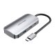  Vention USB-C - USB-C 3x USB3.0, PD dokkoló állomás 0,15m szürke (TNDHB) 