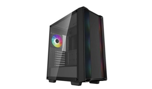  Deepcool CC560 ARGB V2 táp nélküli ablakos ház fekete (R-CC560-BKTAA4-G-2) 