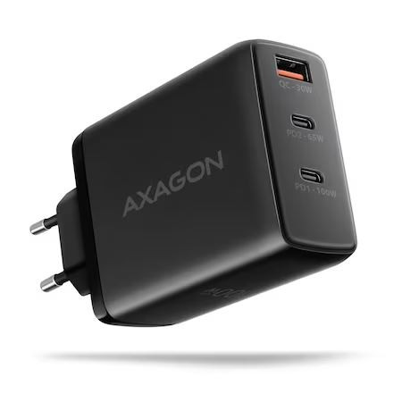  Axagon ACU-DPQ100 hálózati töltő fekete 