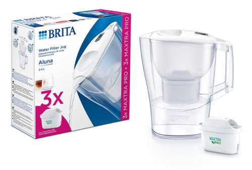  Brita Aluna vízszűrő kancsó 2.4 liter fehér + 3db Maxtra Pro szűrőbetét (1053054) 