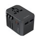  Choetech PD6045 USB A+C utazóadapter fekete 