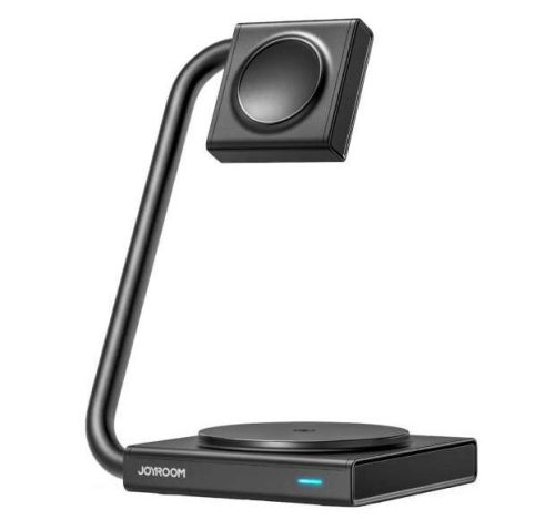  JOYROOM 2az1-ben asztali töltőállvány (15W, wireless, MagSafe, Apple Watch töltő,) fekete (JR-WQN05) 