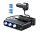 JOYROOM JR-CL06 szivargyújtó adapter (3 szivargyújtó+5 USB+Type-C aljzat, 154W, PD gyorstöltő 3.0, 100cm, LED jelzés) FEKETE 