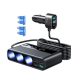  JOYROOM JR-CL06 szivargyújtó adapter (3 szivargyújtó+5 USB+Type-C aljzat, 154W, PD gyorstöltő 3.0, 100cm, LED jelzés) FEKETE 