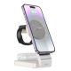  HOCO CQ3 3az1-ben asztali töltő (15W, wireless, gyorstöltő, MagSafe, Apple Watch töltő) fehér (CQ3_W) 