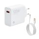 Xiaomi hálózati töltő USB-A aljzat (120W, PD gyorstöltő + USB-C kábel) fehér "Gigapack csomagolás" (MDY-14-EE) 