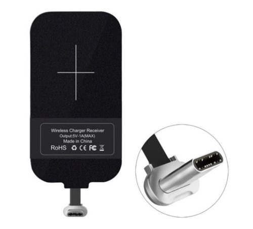  NILLKIN MAGIC TAGS wireless töltő adapter (hosszított fej, fogadóegység, gyorstöltő, USB-C töltőcsatlakozó) fekete (GP-93670) 