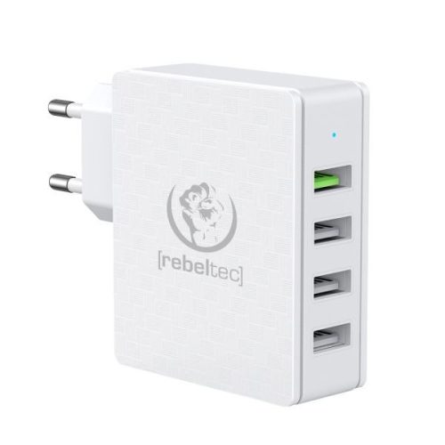  Rebeltec H410 Turbo - 4xUSB-A hálózati töltő 3A fehér 
