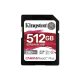  512GB SDXC Kingston Canvas React Plus CL10 UHS-II U3 V60 memóriakártya (SDR2V6/512GB) 