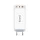  Savio LA-07 hálózati gyorstöltő USB-A+C 65W fehér 