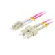  Lanberg Optikai patch kábel MM LC/UPC-SC/UPC duplex 1m LSZH OM4 50/125 3.0mm lila (FO-LUSU-MD41-0010-VT) 