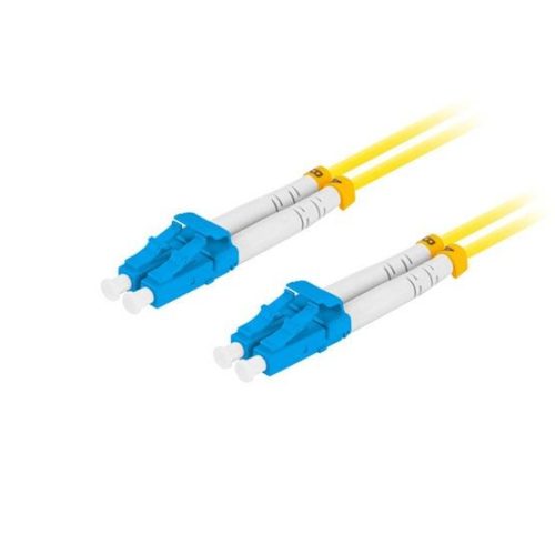  Lanberg Optikai patch kábel SM LC/UPC-LC/UPC duplex 1m LSZH G657A1 3.0mm sárga (FO-LULU-SD11-0010-YE) 