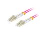  Lanberg Optikai patch kábel MM LC/UPC-LC/UPC duplex 2m LSZH OM4 50/125 3.0mm lila (FO-LULU-MD41-0020-VT) 