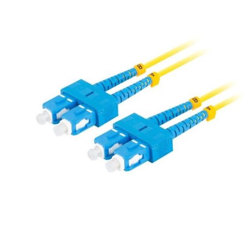  Lanberg Optikai patch kábel SM SC/UPC-SC/UPC duplex 10m LSZH G657A1 3.0mm sárga (FO-SUSU-SD11-0100-YE) 