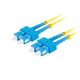  Lanberg Optikai patch kábel SM SC/UPC-SC/UPC duplex 10m LSZH G657A1 3.0mm sárga (FO-SUSU-SD11-0100-YE) 