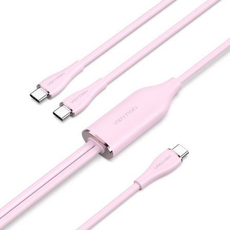  Vention USB-C 2.0 -> 2xUSB-C kábel 1,5m rózsaszín (CTMPG) 