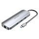  Vention USB-C -> HDMI/USB3.0x3/RJ45/SD/TF/TRRS 3.5mm/PD dokkoló (TOLHB) 