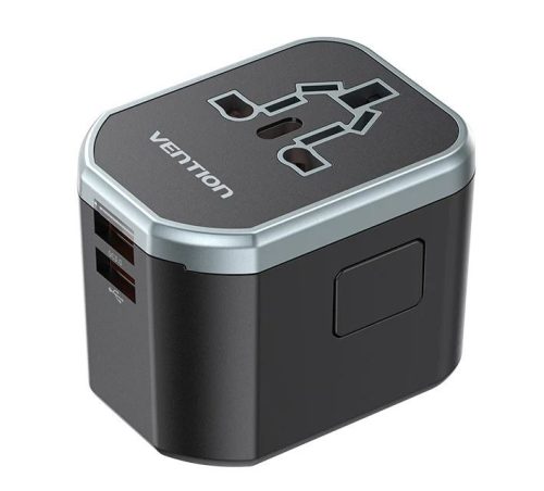  Vention 3portos USB-C+A+A univerzális utazó hálózati töltő (FJCB0) 