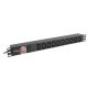  Lanberg PDU 19" 1U 10A 10x IEC C13 2m fekete (PDU-10I-0200-IEC-BK) 