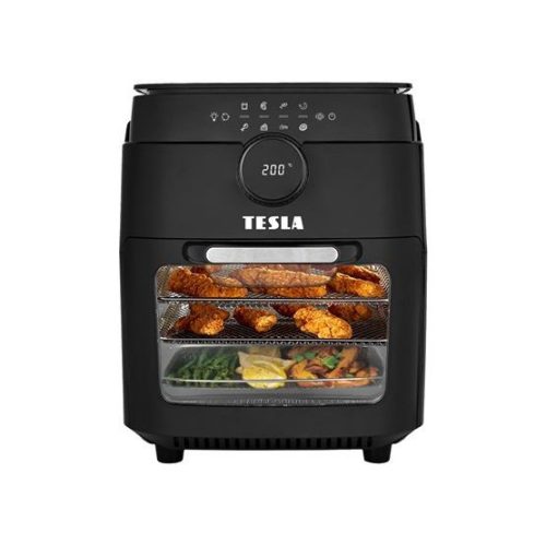  Tesla AirCook & Grill QG800 WiFi többfunkciós digitális forró levegős sütő fekete (9513000) 