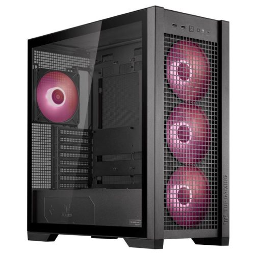  ASUS TUF Gaming GT302 ARGB táp nélküli ablakos ház fekete (90DC00I0-B19000) 