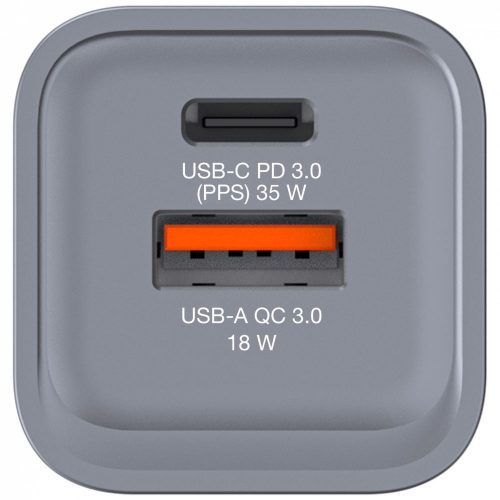  Verbatim 35W 2-Port (1xUSB-C PD 35W / 1xUSB-A QC 3.0) GaN EU/UK/US hálózati töltő (32200) 