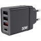  Verbatim 30W 4-Port (1xUSB-C PD 20W / 1xUSB-A QC 3.0 / 2xUSB-A 10W) EU hálózati töltő fekete (49700) 