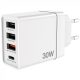  Verbatim 30W 4-Port (1xUSB-C PD 20W / 1xUSB-A QC 3.0 / 2xUSB-A 10W) EU hálózati töltő fehér (49701) 