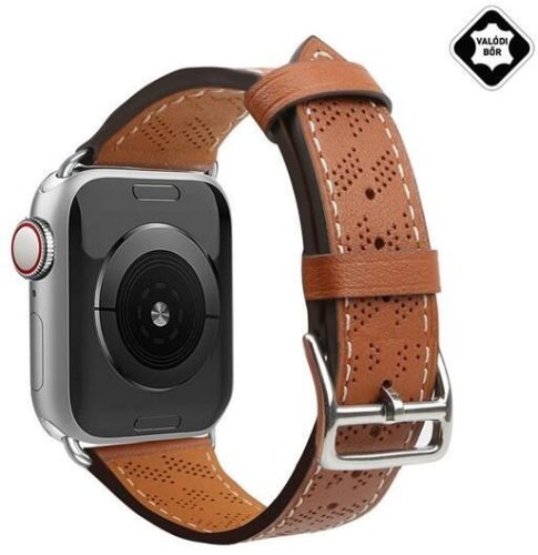  Gigapack Apple Watch Ultra 2 49mm nagy valódi bőr pótszíj barna (GP-149384) 