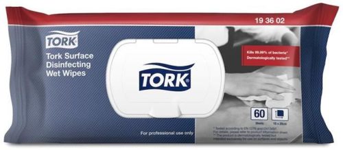  Tork felületfertőtlenítő tisztítókendő citrus 60 db (193602) 