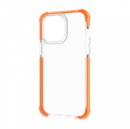  Cellect iPhone 14 Pro ütésálló szilikon tok átlátszó-narancssárga (CEL-SCK-IPH1461P-O) 