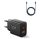  JOYROOM USB-A, Type-C hálózati töltő 20W, Type-C-Type-C kábellel fekete (6941237128799) 