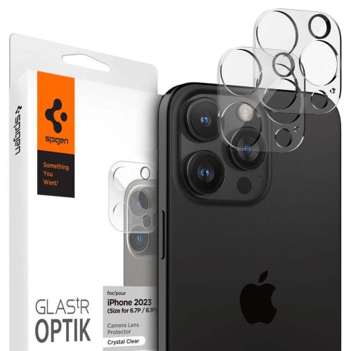  Spigen Optik GLAS.tR Slim iPhone 15 Pro/15 Pro Max/14 Pro/14 Pro Max kameravédő lencse (AGL05761) 