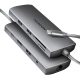  Axagon HMC-8HLSA 9in1 USB-C hub szürke 